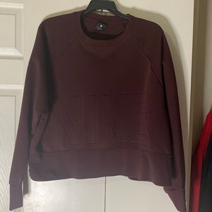 Burgundy Nike cropped sweater
